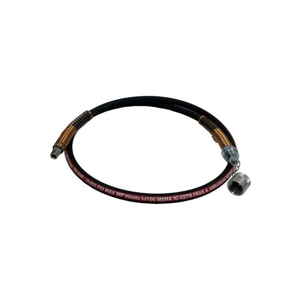 Alliance Rubber Ryco Hydraulic Jack Hose Assembly, 3/8 In X 36 In 10K PSI 3/8 MQC+MP, Isobaric Braid TJ26D-36.00-20902090-0606-MQC - main